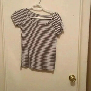 Madewell Comfy Short Sleeve Striped Pull Over Shirt - Size XS